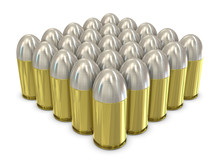 Group Of Bullets Isolated On White Background