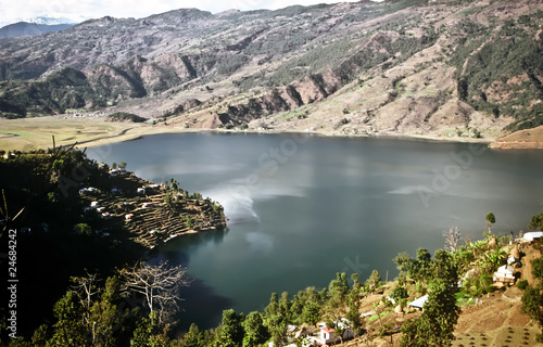 Naklejka samoprzylepna Jezioro pokhara, nepal