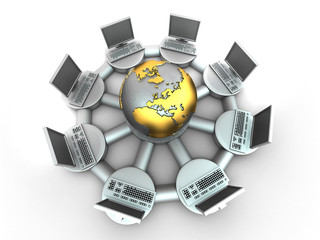 Fototapete - Conceptual image of internet