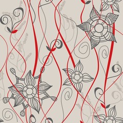 Poster - Floral seamless background