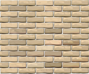 Wall Mural - vector seamless brick wall made of whight bricks