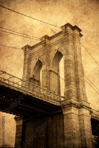 Fototapeta na wymiar New York City Brooklyn bridge