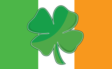 Irish Leafs clover flag / vector