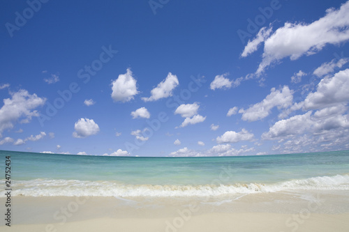 Plakat na papierze fotorealistycznym Piasek plaży na Hawajach morze