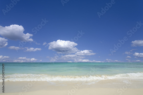 Plakat na papierze fotorealistycznym Piasek plaży na Hawajach morze