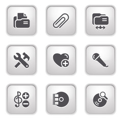 Sticker - Gray button for internet 11