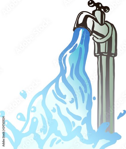 Water Running Down From Faucet Buy This Stock Vector And Explore