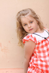 closeup portrait of beautiful little girl