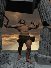 Samson Bringing Down The Temple