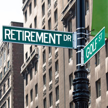 Retirement Golf Street Signs