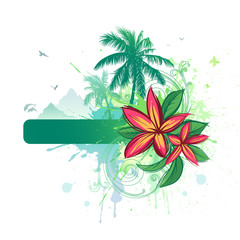 Sticker - Tropical abstract background