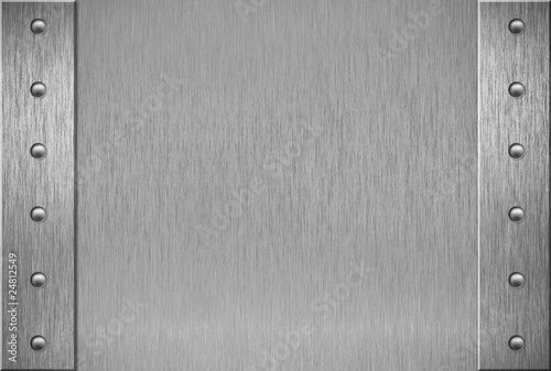 Board z aluminiowym obramowaniem Metalowa płyta lub tekstura zbroi z nitami