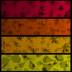 Wall Mural - four horizontal autumn banners