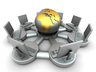 Fototapete - Conceptual image of internet