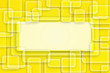 abstract yellow background, glossy frame for text