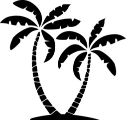 vector silhouettes of palms