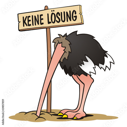 Foto-Plissee - Ostrich No Solution (von jokatoons)