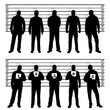 Police line up silhouette