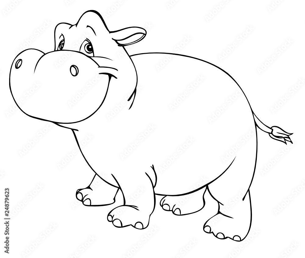 Hipopotam Hipopotam Afryka Duzy Ciezki 24879623 Kolorowanki