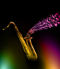 Poster - vector saxophone