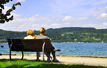 Canvas Print - Touristen am Bodensee