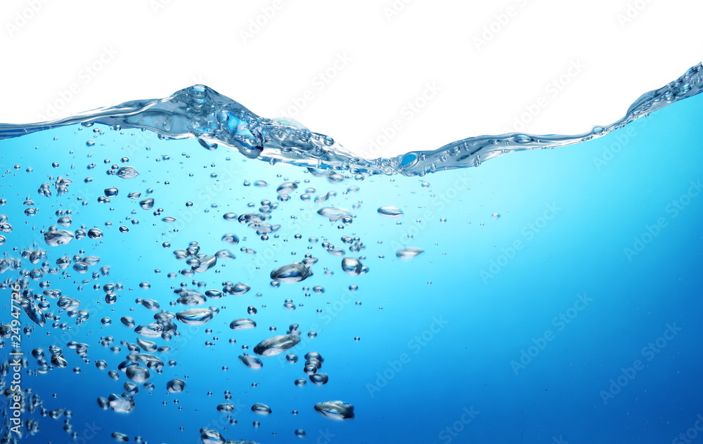 Air Bubbles Rise From The Bottom Of The Ocean To The Surface Postervolff