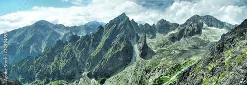Board z aluminiowym obramowaniem Panorama górska