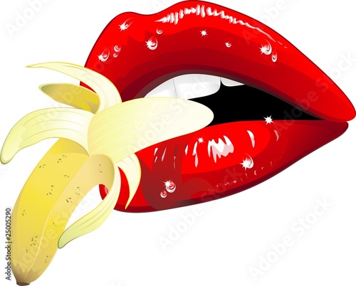 Labbra Sensuali Con Banana Sensual Lips With Banana Vector Buy This Stock Vector And Explore Similar Vectors At Adobe Stock Adobe Stock