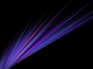 Purple And Blue Fractal Over Black