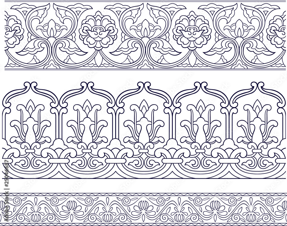 seamless baroque pattern Stock Vector | Adobe Stock