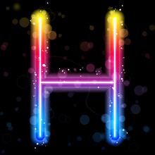 Alphabet Rainbow Lights  Glitter With Sparkles