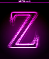 Wall Mural - Glowing font. Shiny letter Z.