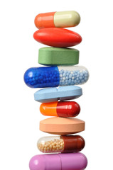 Wall Mural - Stack of pills and capsules