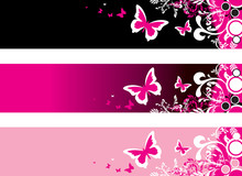 Floral Butterfly Banner