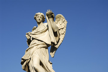 Angel statue on Ponte Sant' Angelo Rome Italy