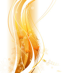 Aufkleber - Autumn floral background with copy space.