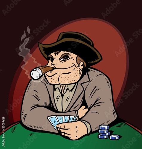 Fototapeta na wymiar Poker Cowboy