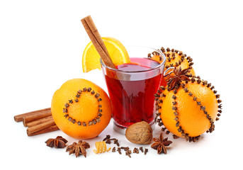 Poster - Winter drink with oranges and cloves