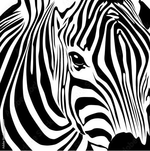 Plakat na papierze fotorealistycznym Zebra