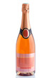Bouteille de Champagne rosé avec étiquette vierge