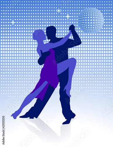 Obraz na płótnie canvas trzyczęściowy "tryptyk" Mitternachts tango