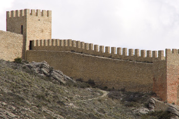 Albarracin wall in Spain