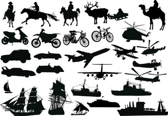 Sticker - different transport set isolated on white