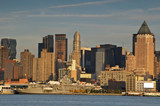 Fototapeta Miasta - scenic new york city skyline over hudson river