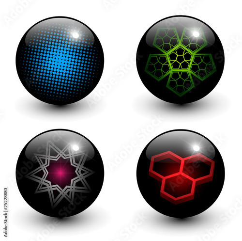 Abstract glossy globes