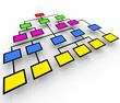 © iQoncept - Organizational Chart - Colorful Boxes