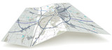 Fototapeta Mapy - Folding map