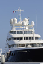 Super Yacht In Cannes Harbour. Cote D'Azur. France