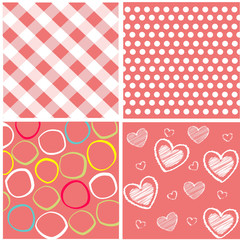 Sticker - seamless patterns with fabric texture