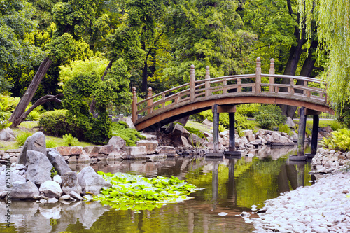 Obraz w ramie Japanese garden in Wroclaw, Poland